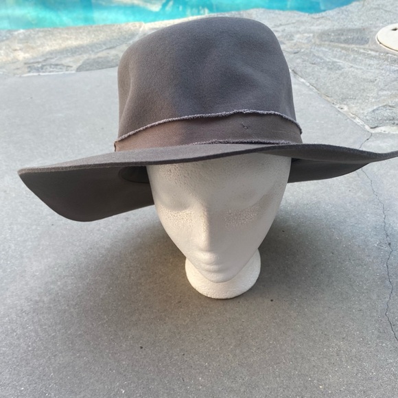 Olive And Pique Womens Brownish-Grey 100% Wool Rancher Hat Adjustable - Picture 3 of 6